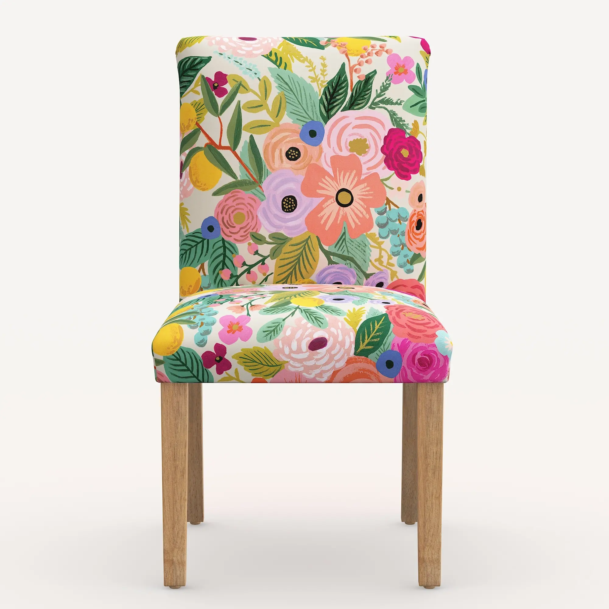 63-6NATRPCGRPRTLCB Rifle Paper Co. Lorraine Garden Party Pink Dining Chair-4
