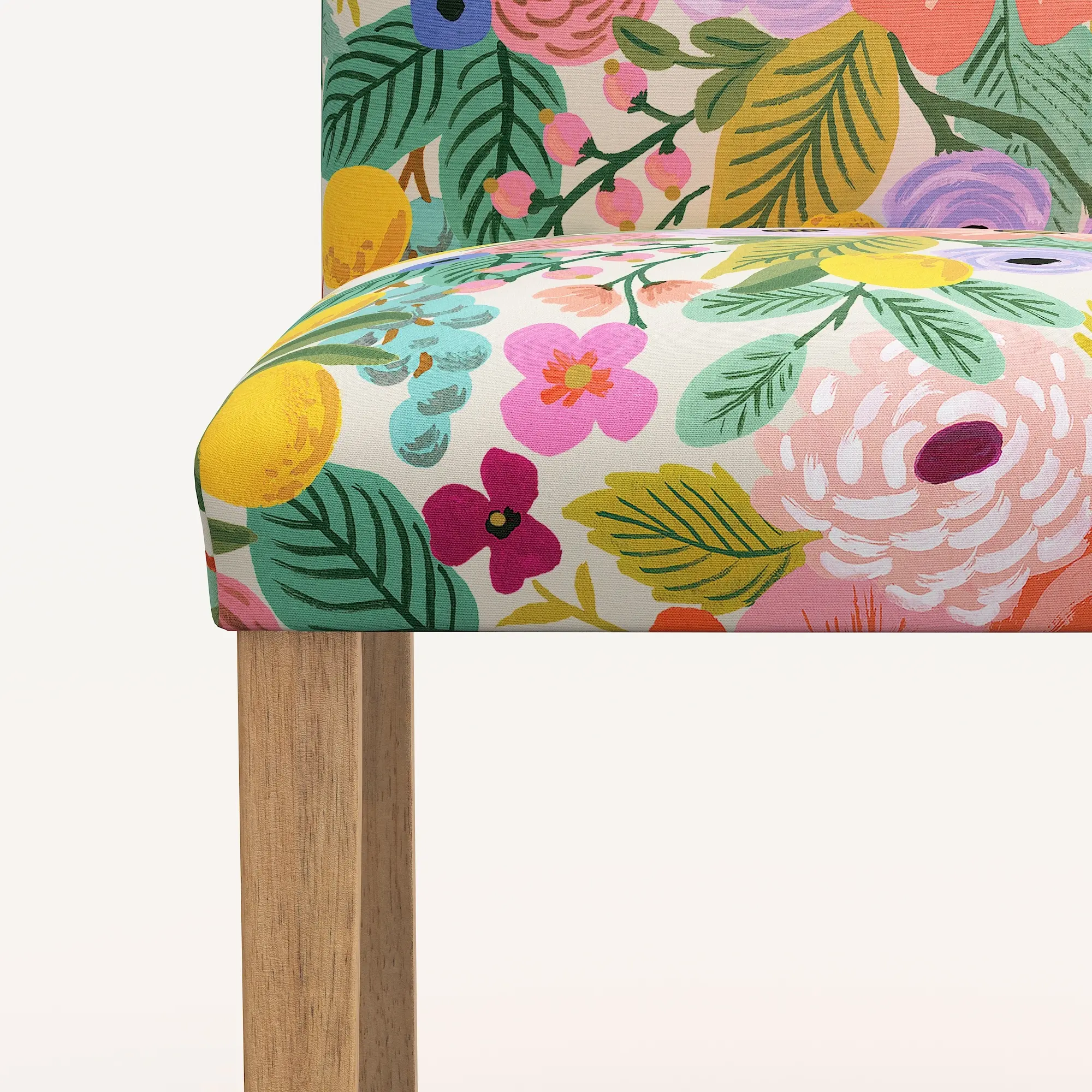 63-6NATRPCGRPRTLCB Rifle Paper Co. Lorraine Garden Party Pink Dining Chair-5
