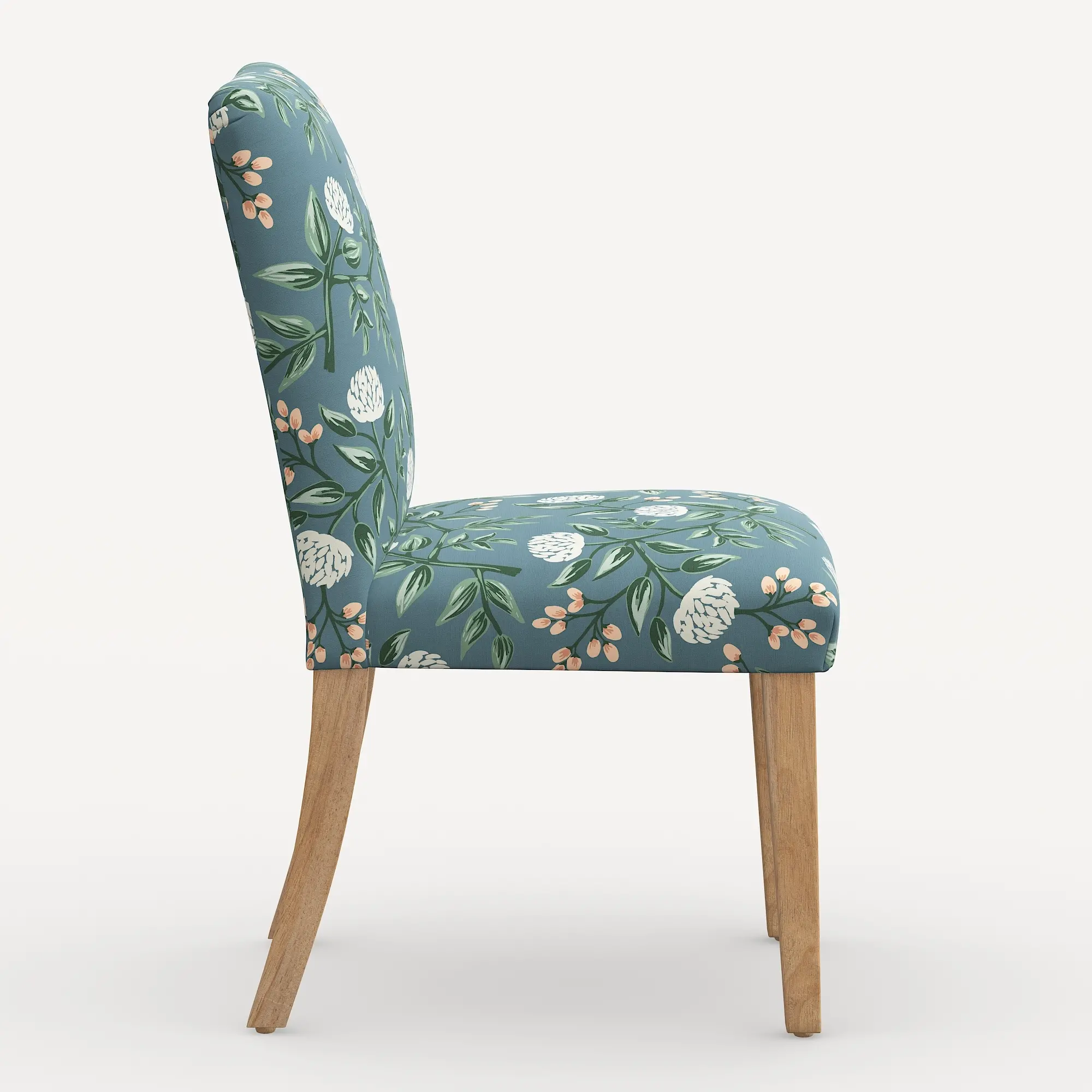 63-6NATRPCPNEMRLCB Rifle Paper Co. Lorraine Emerald Peonies Dining Chair-2
