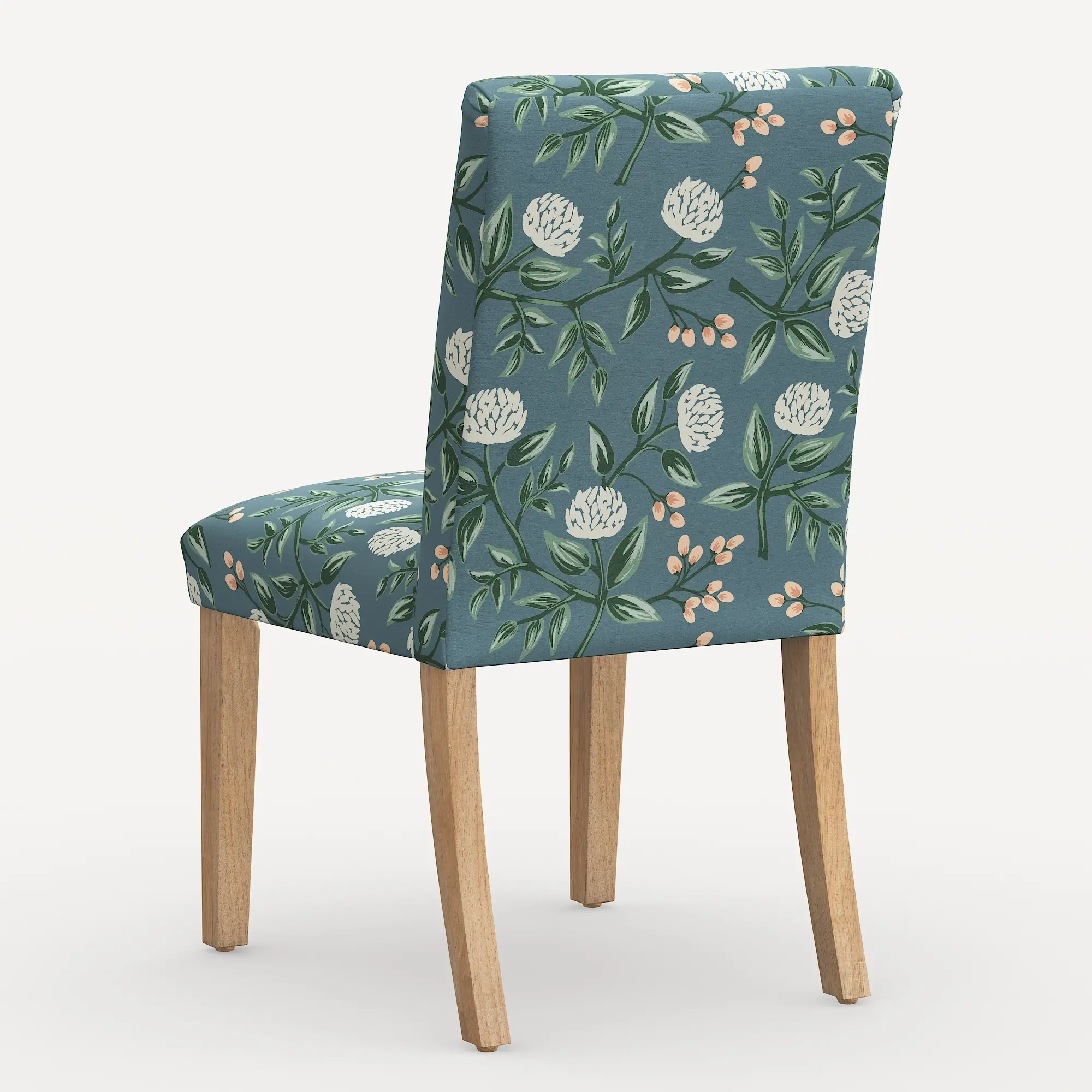 63-6NATRPCPNEMRLCB Rifle Paper Co. Lorraine Emerald Peonies Dining Chair-3