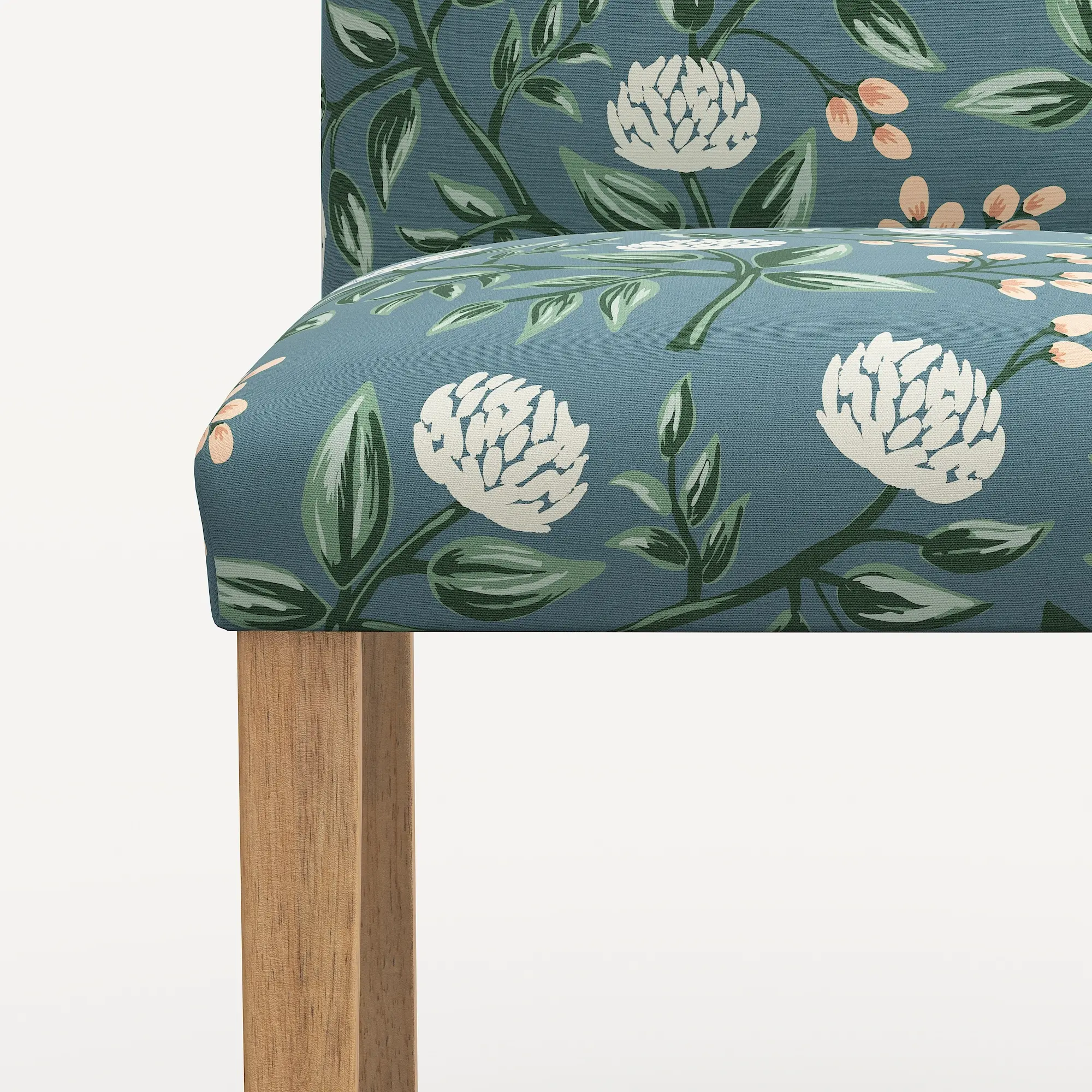 63-6NATRPCPNEMRLCB Rifle Paper Co. Lorraine Emerald Peonies Dining Chair-5