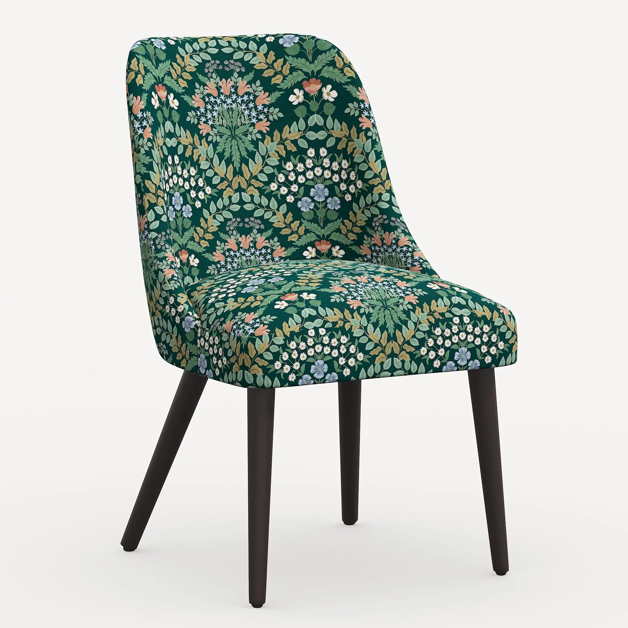 84-6RPCBREMRLCB Rifle Paper Co. Clare Bramble Emerald Dining Chair-1