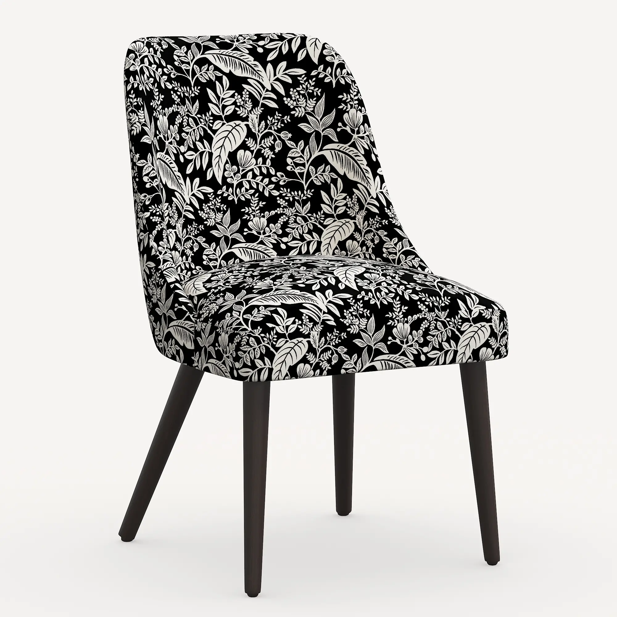 84-6RPCCNBLCRMLCB Rifle Paper Co. Clare Canopy Black & Cream Dining Chair-1