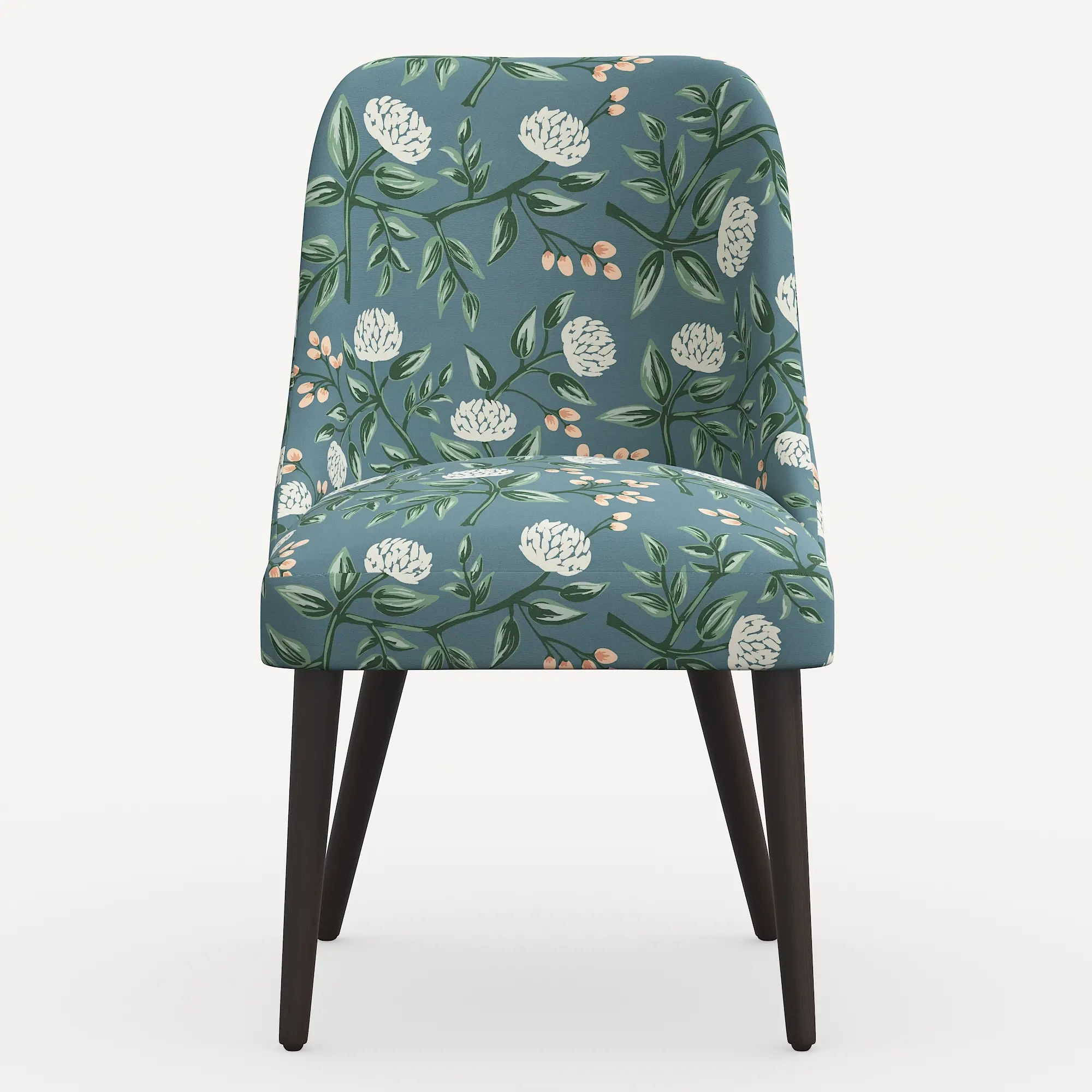 84-6RPCPNEMRLCB Rifle Paper Co. Clare Emerald Peonies Dining Chair-5