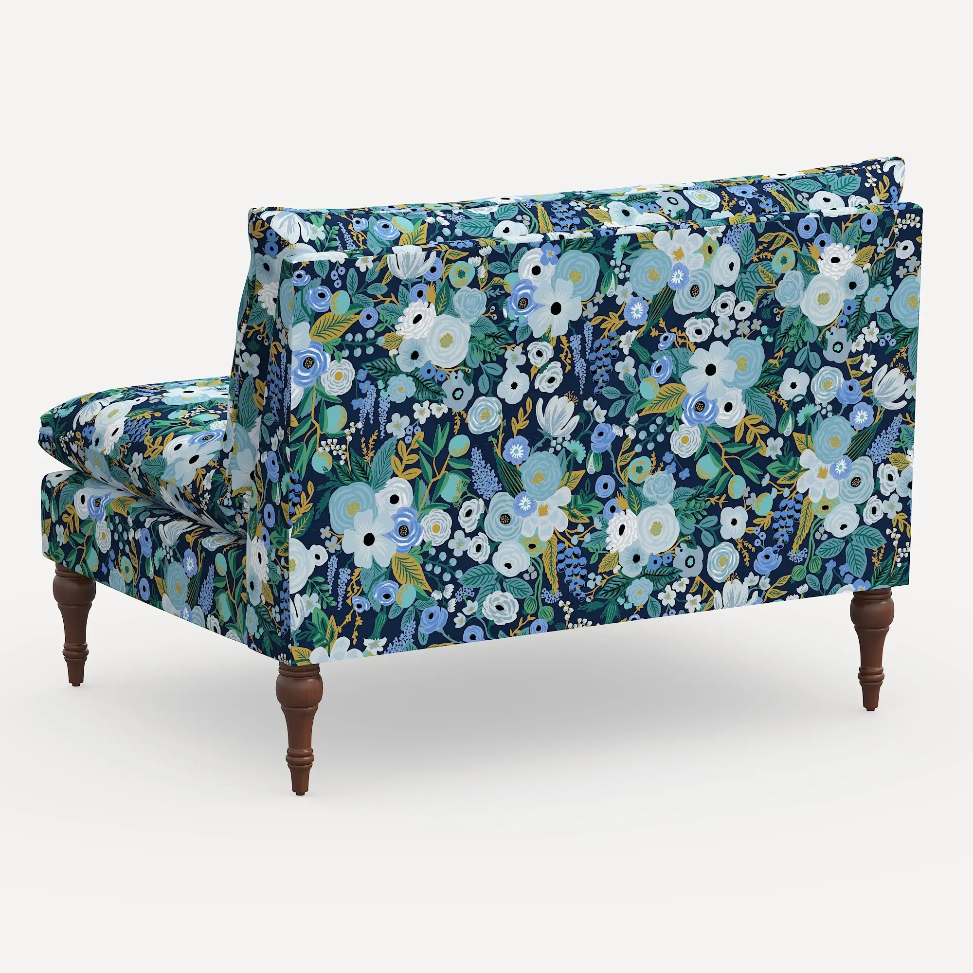 2206RPCGRPRBLULCB Rifle Paper Co. Louie Garden Party Blue Armless Loveseat-4