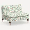 2206RPCPRBLSCRMLCB Rifle Paper Co. Louie Primrose Blush Armless Loveseat
