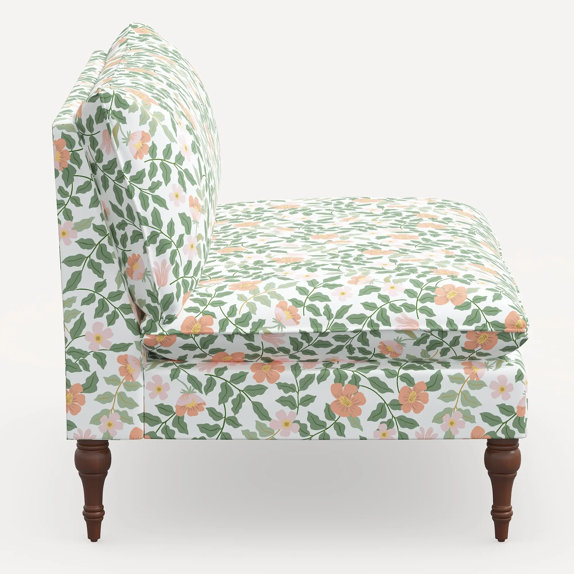 2206RPCPRBLSCRMLCB Rifle Paper Co. Louie Primrose Blush Armless Loveseat-3