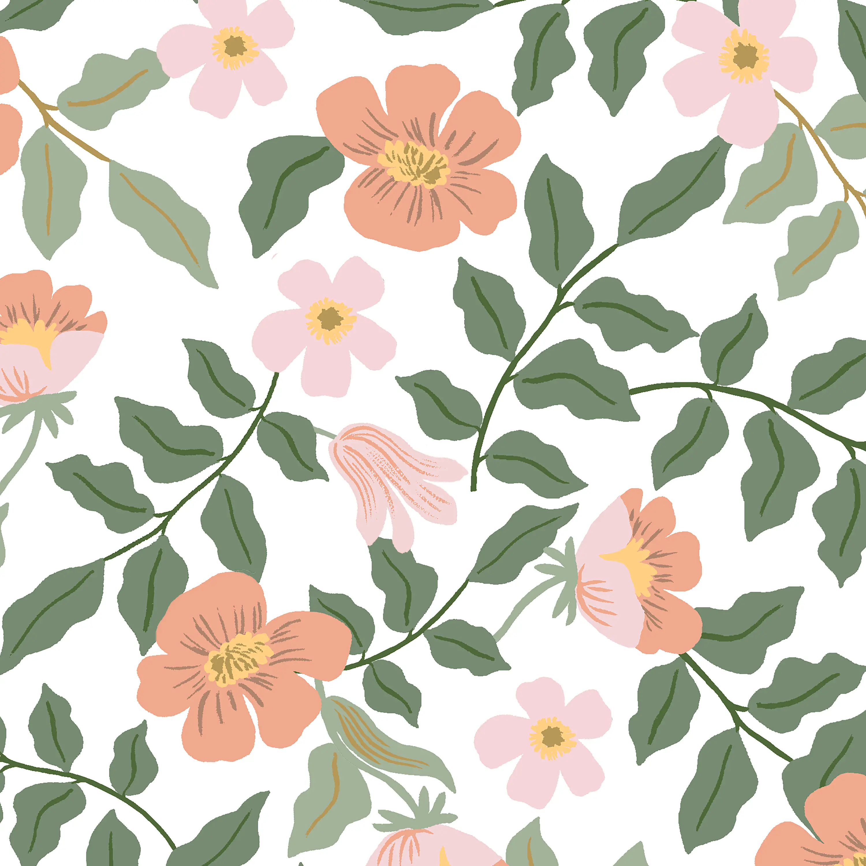 2206RPCPRBLSCRMLCB Rifle Paper Co. Louie Primrose Blush Armless Loveseat-6