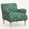 9405NATRPCBREMRLCB Rifle Paper Co. Bristol Bramble Emerald Accent Chair