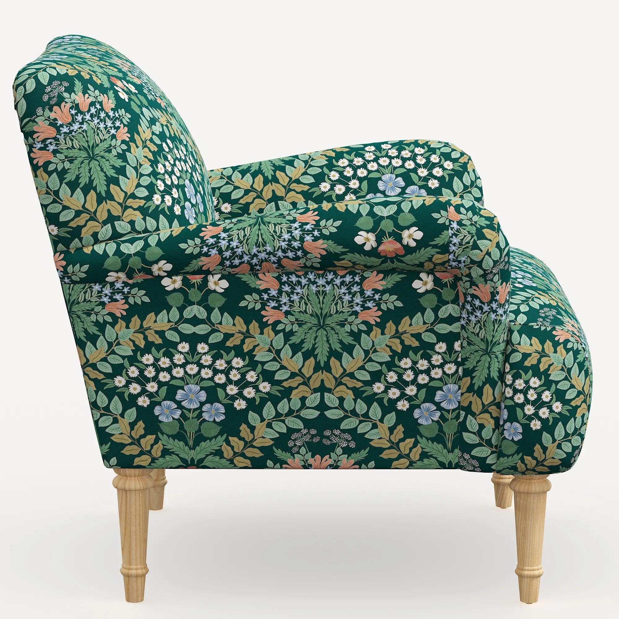 9405NATRPCBREMRLCB Rifle Paper Co. Bristol Bramble Emerald Accent Chair-3
