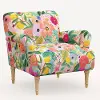 9405NATRPCGRPRTLCB Rifle Paper Co. Bristol Garden Party Pink Accent Chair