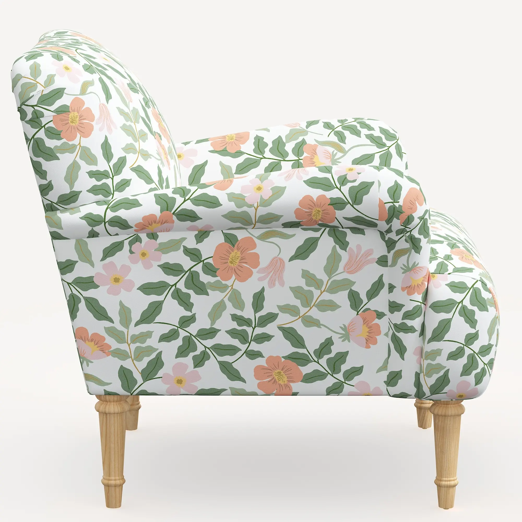 9405NATRPCPRBLSCRMLCB Rifle Paper Co. Bristol Primrose Blush Accent Chair-3
