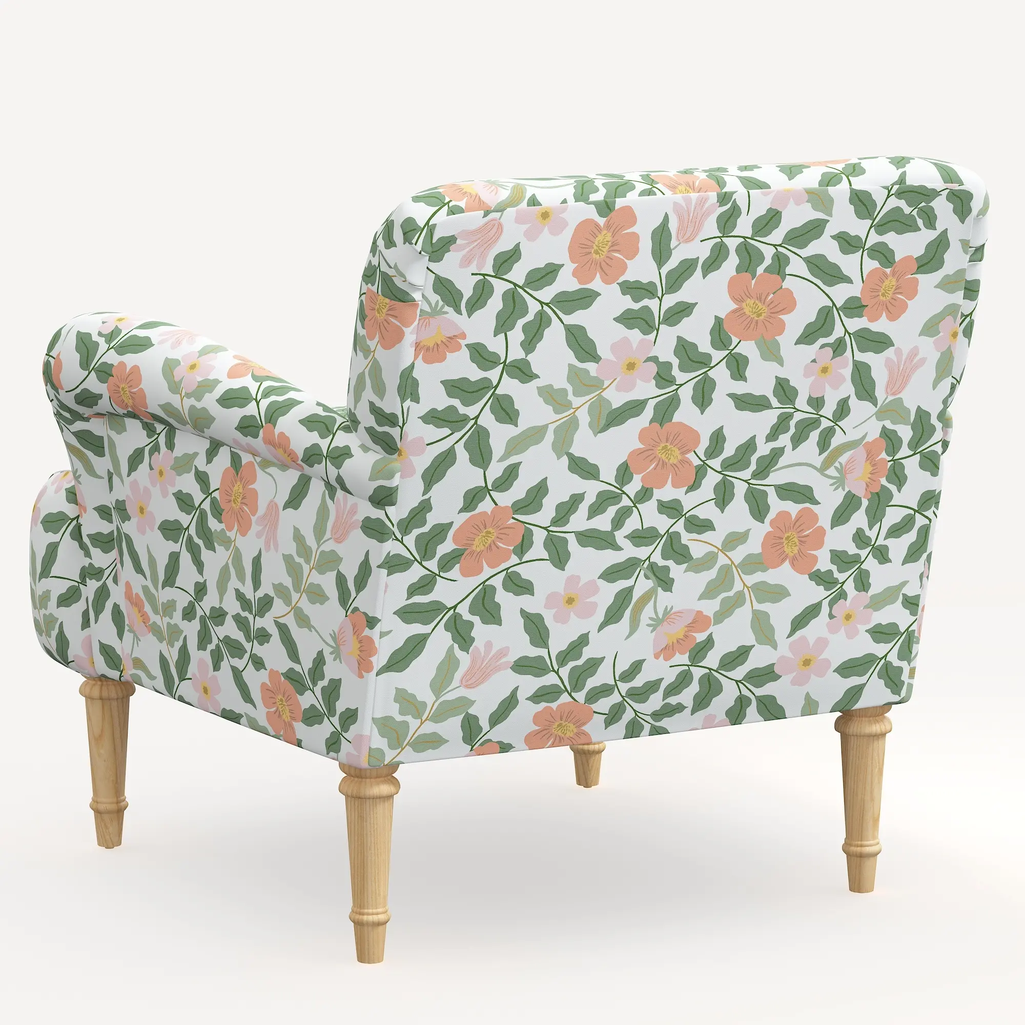 9405NATRPCPRBLSCRMLCB Rifle Paper Co. Bristol Primrose Blush Accent Chair-4