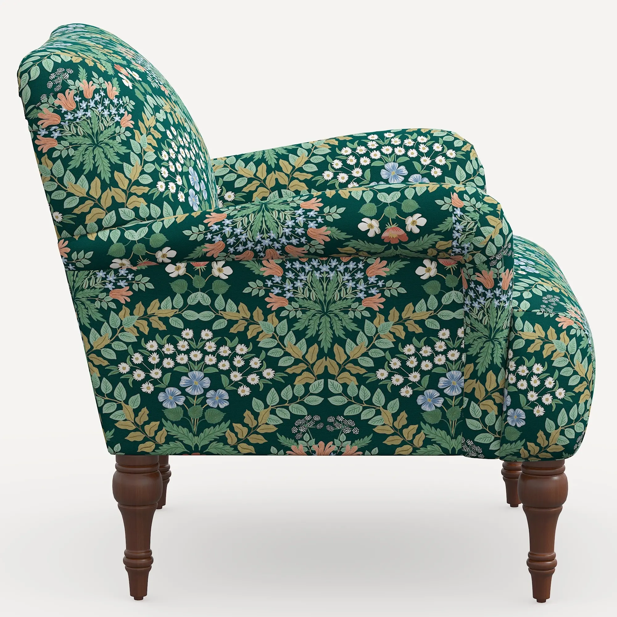 9305RPCBREMRLCB Rifle Paper Co. Bristol Bramble Emerald Accent Chair-2