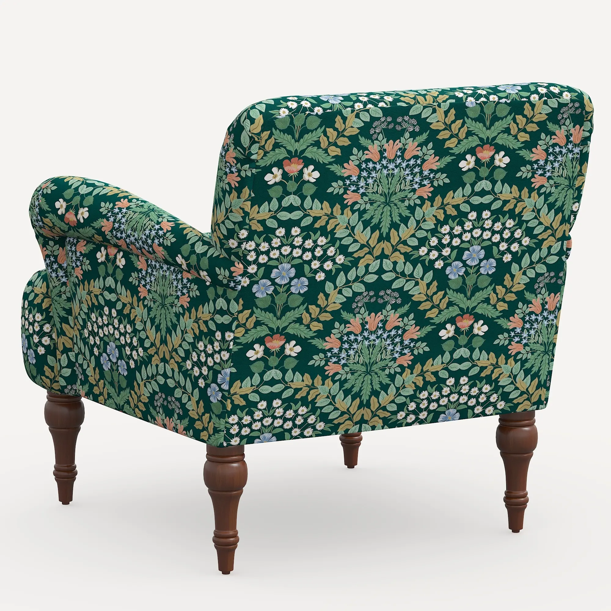 9305RPCBREMRLCB Rifle Paper Co. Bristol Bramble Emerald Accent Chair-3