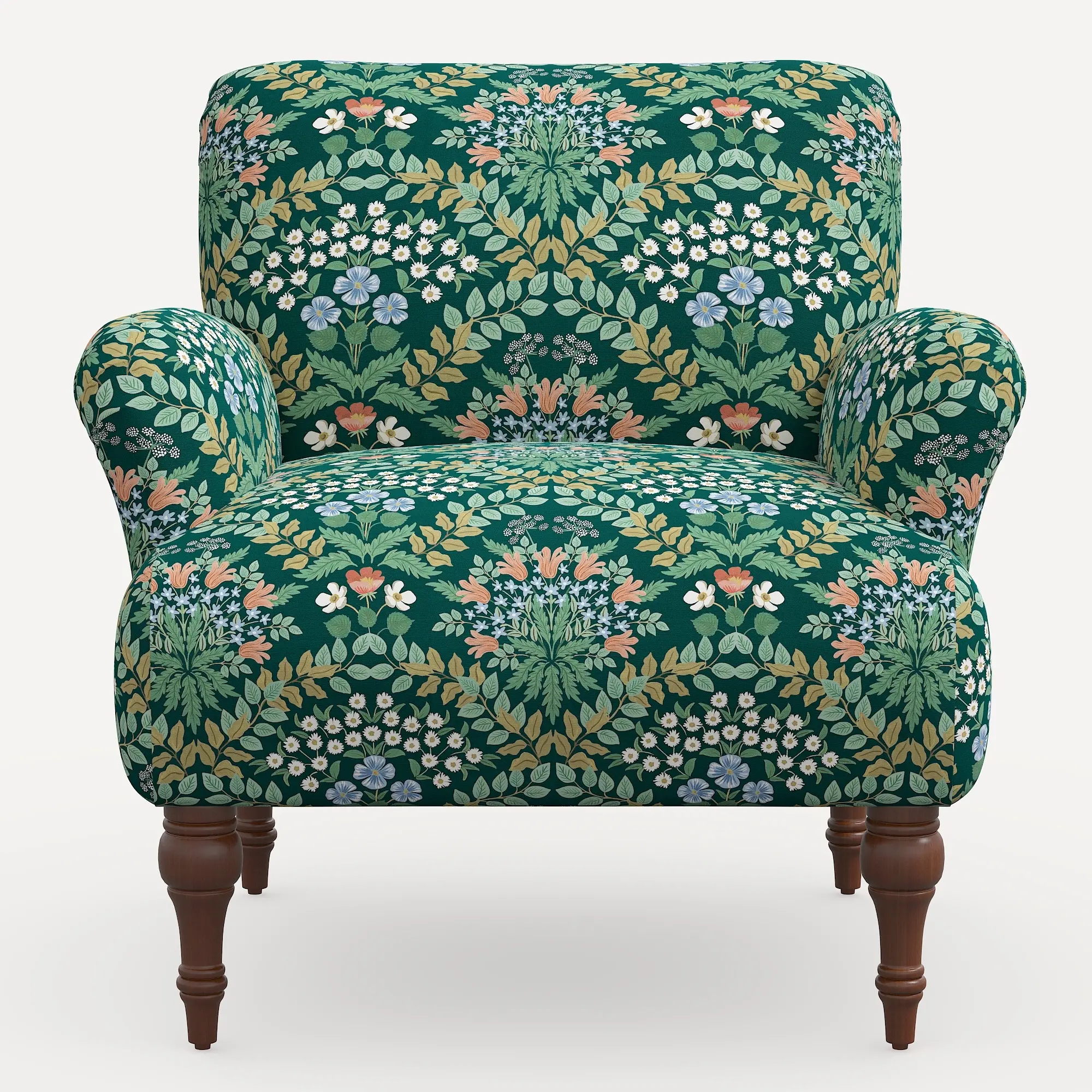 9305RPCBREMRLCB Rifle Paper Co. Bristol Bramble Emerald Accent Chair-4