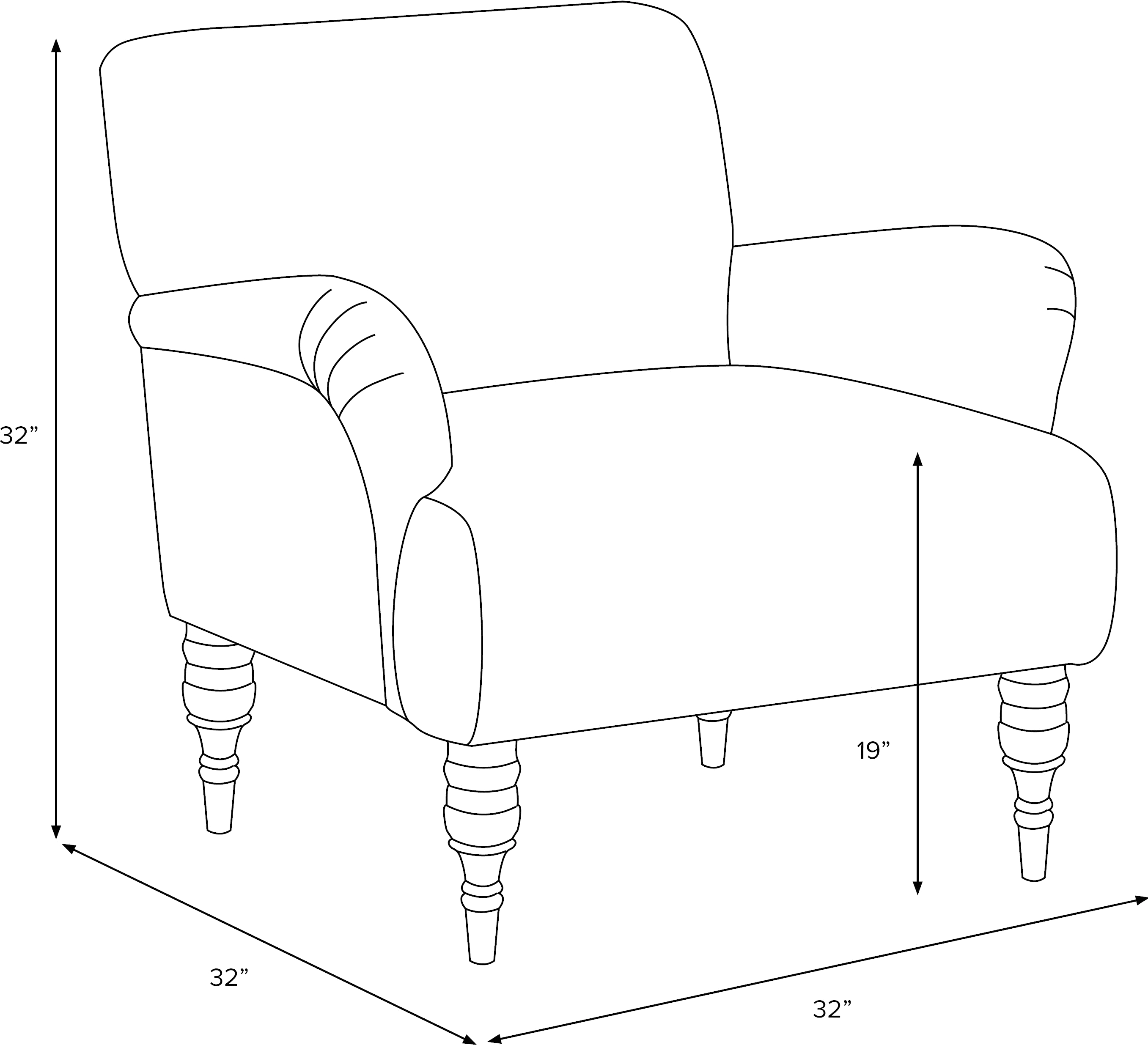 9305RPCCNBLCRMLCB Rifle Paper Co. Bristol Canopy Black & Cream Accent Chair-5