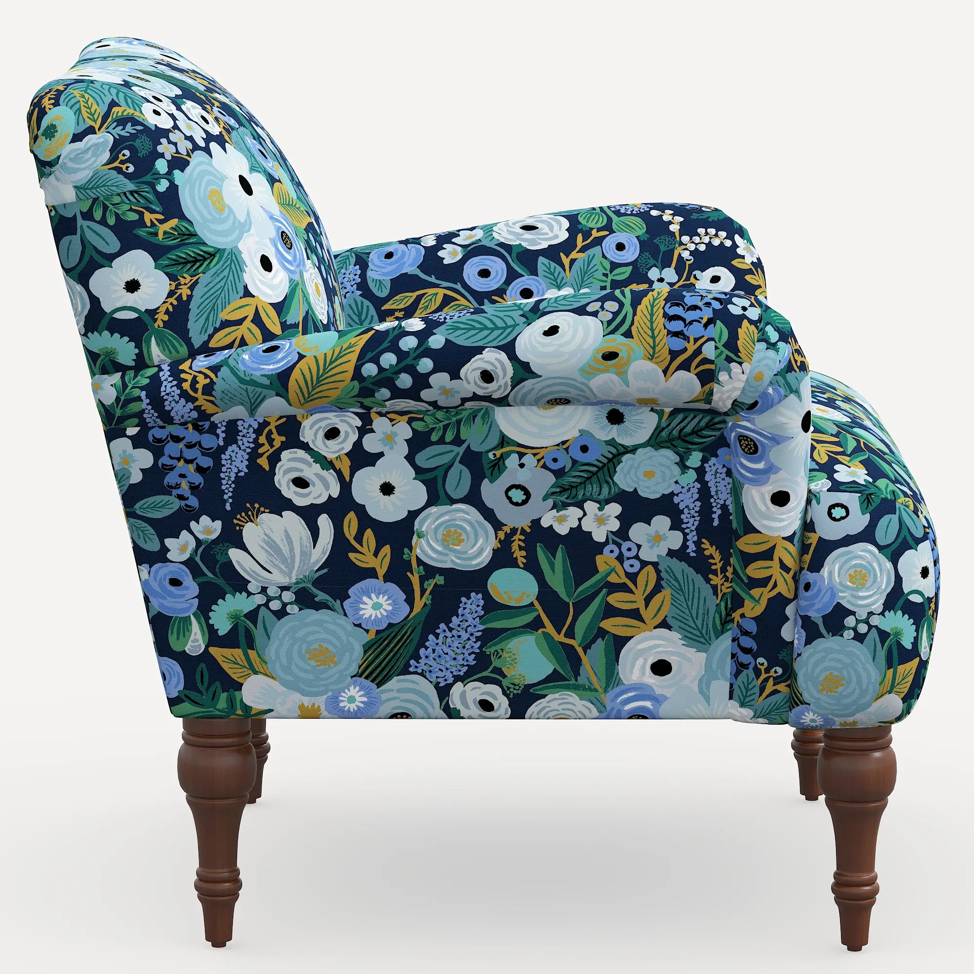 9305RPCGRPRBLULCB Rifle Paper Co. Bristol Blue Garden Party Accent Chair-3