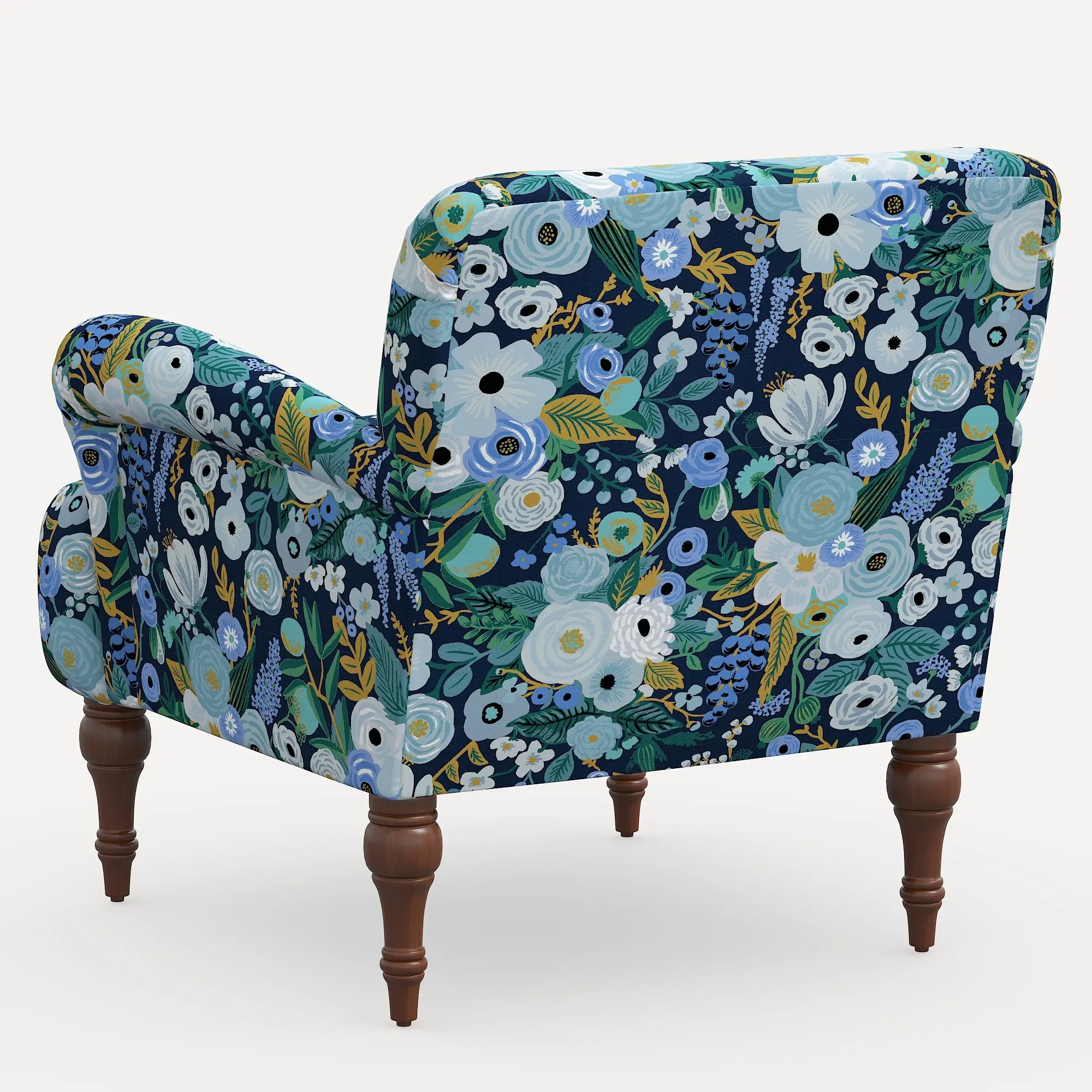 9305RPCGRPRBLULCB Rifle Paper Co. Bristol Blue Garden Party Accent Chair-4