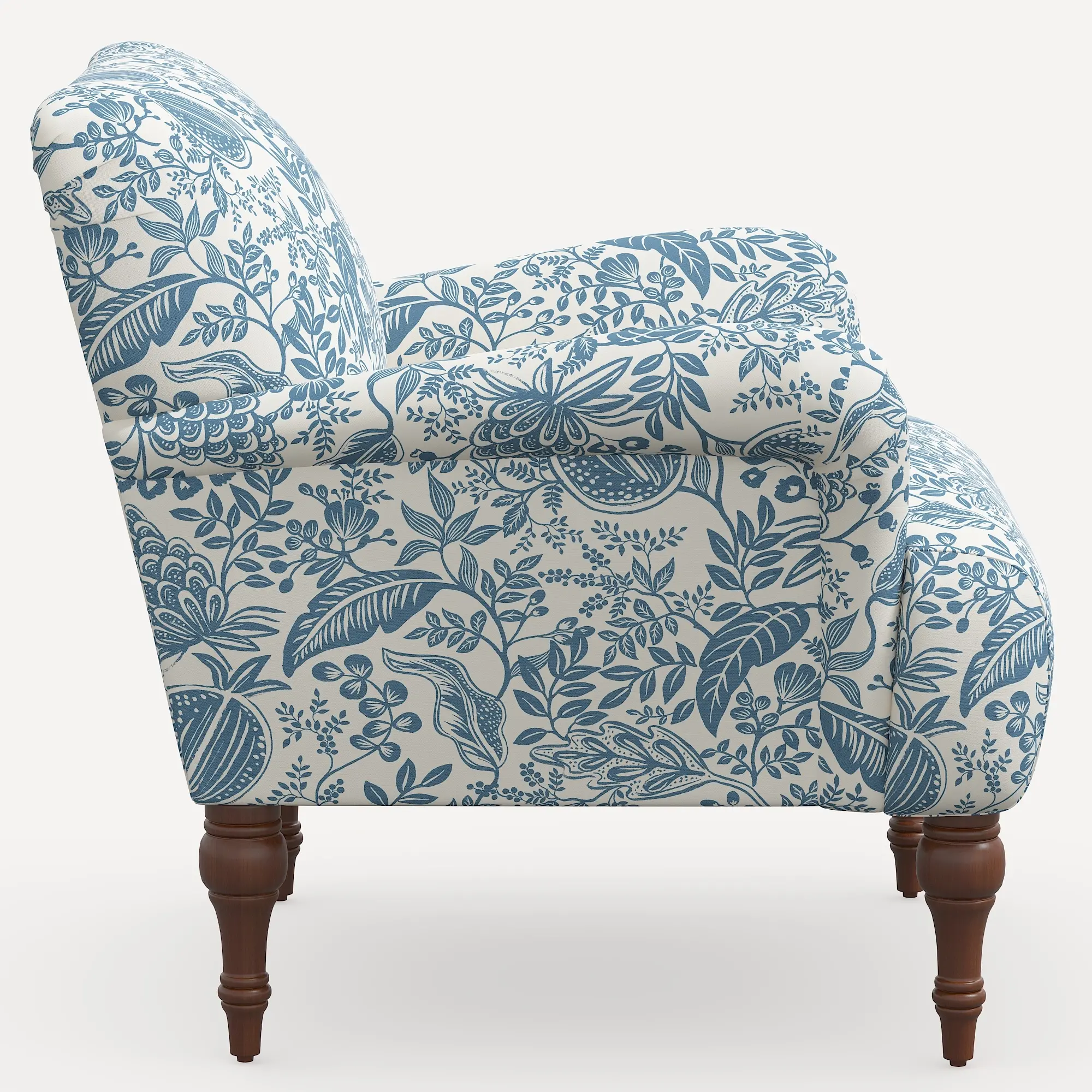 9305RPCPMBLULCB Rifle Paper Co. Bristol Blue Pomegranate Accent Chair-3