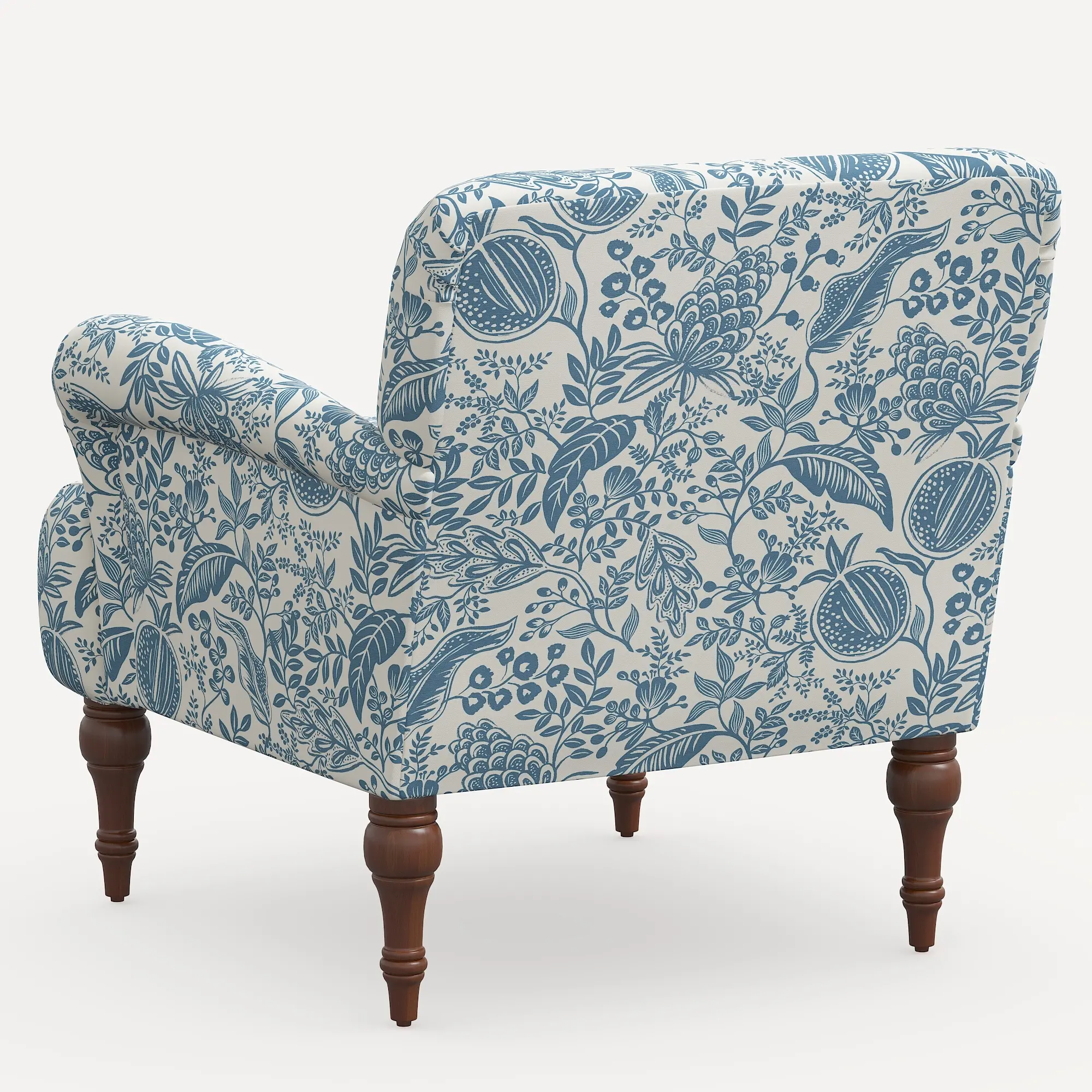 9305RPCPMBLULCB Rifle Paper Co. Bristol Blue Pomegranate Accent Chair-4