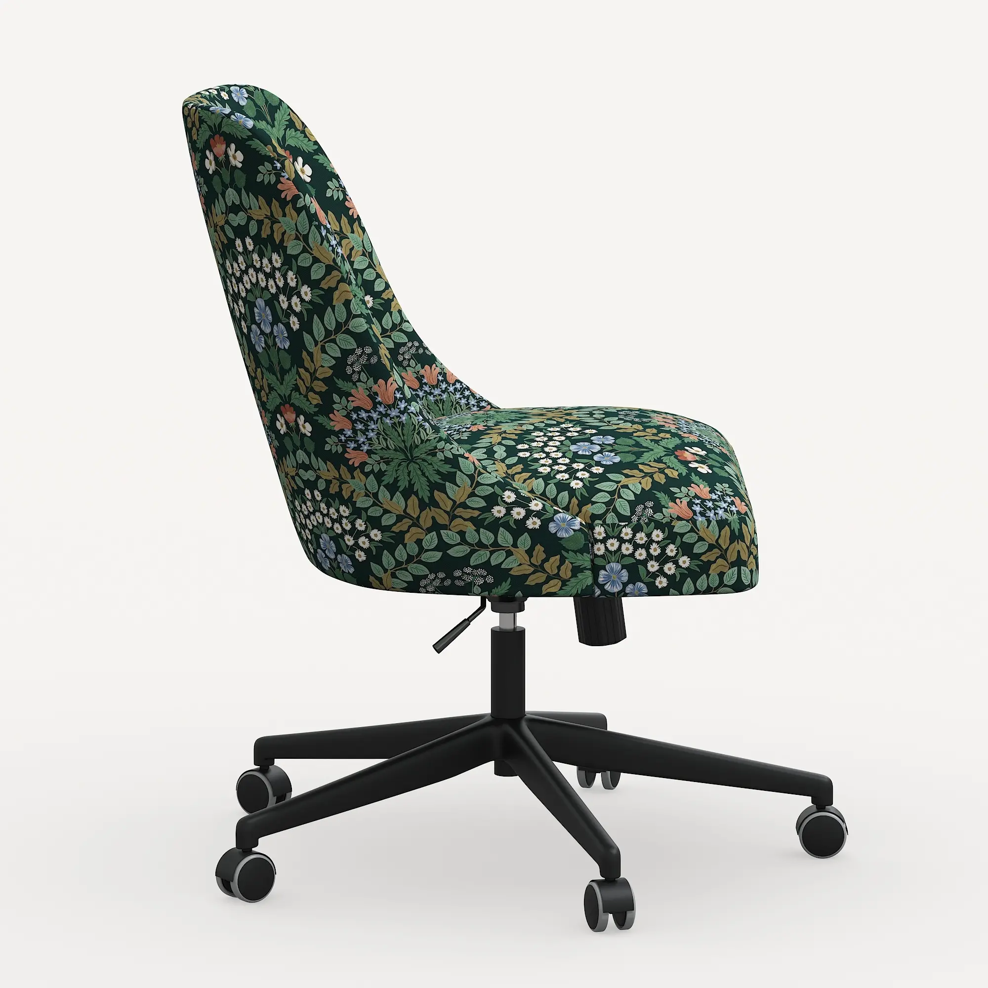 84-9RPCBREMRLCB Rifle Paper Co. Oxford Bramble Emerald Office Chair-2