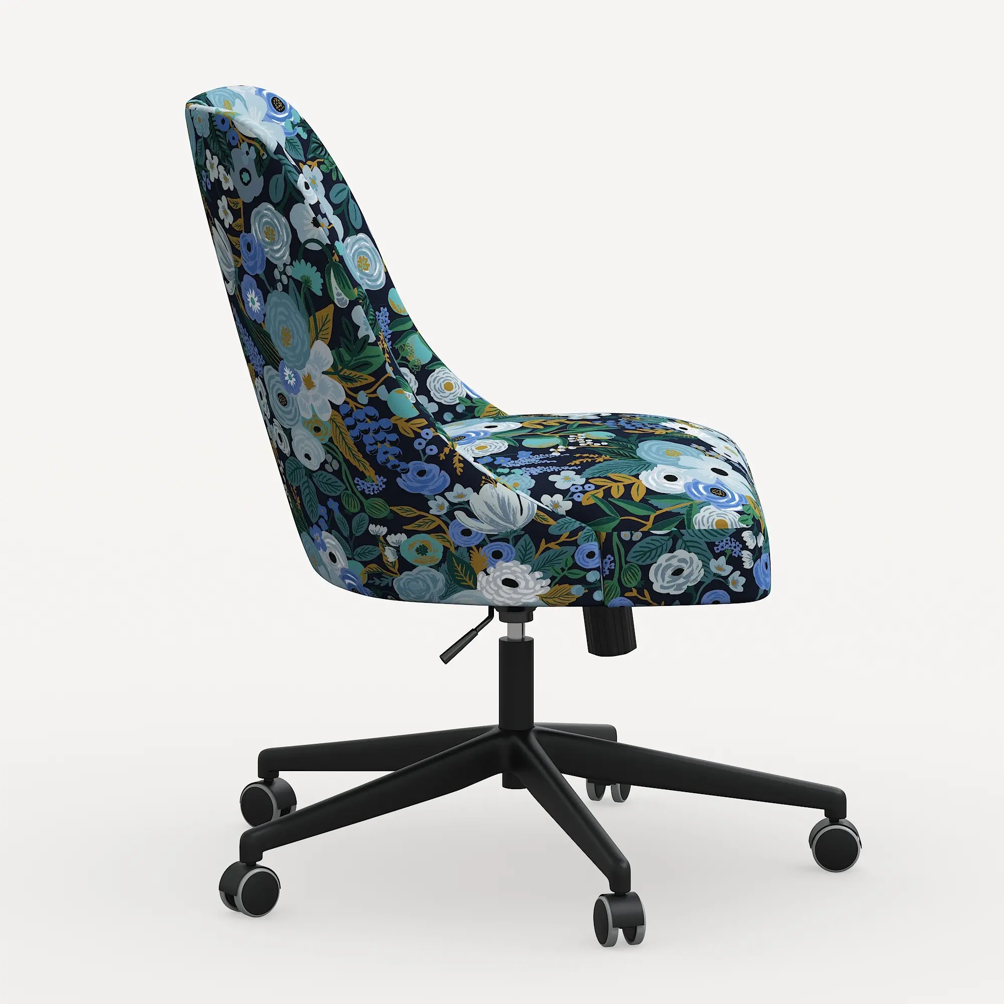 84-9RPCGRPRBLULCB Rifle Paper Co. Oxford Garden Party Blue Office Chair-2