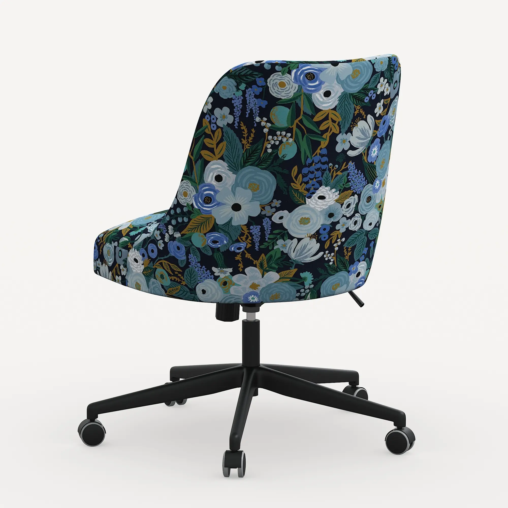 84-9RPCGRPRBLULCB Rifle Paper Co. Oxford Garden Party Blue Office Chair-3