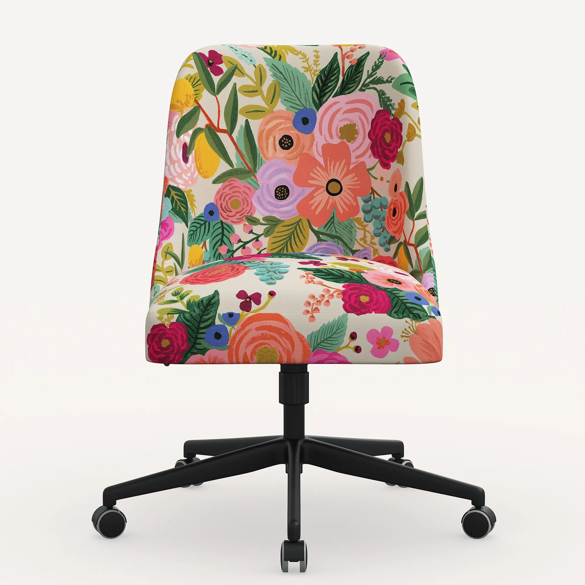84-9RPCGRPRTLCB Rifle Paper Co. Oxford Garden Party Pink Office Chair-3