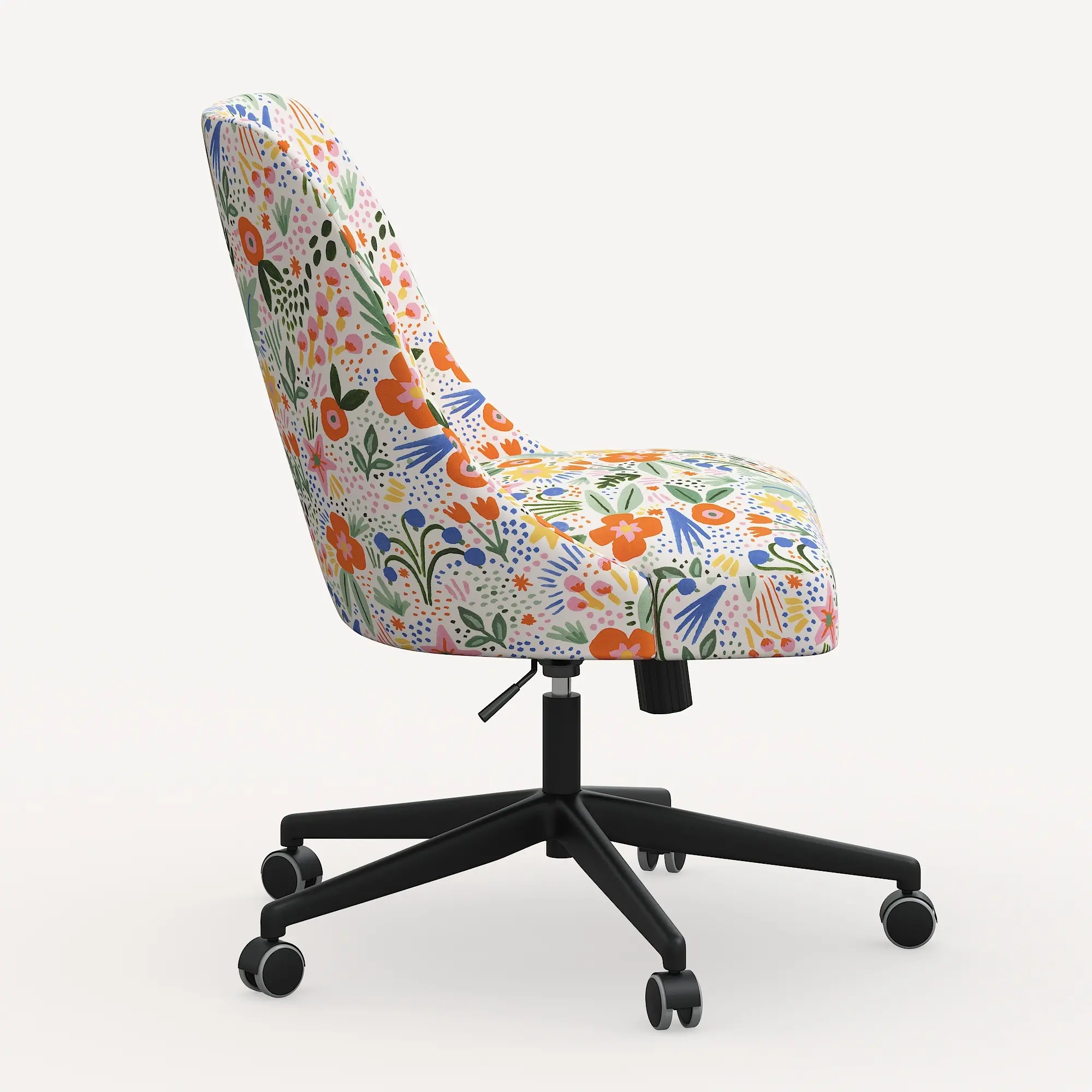 84-9RPCMRMLTLCB Rifle Paper Co. Oxford Multi Color Floral Office Chair-2