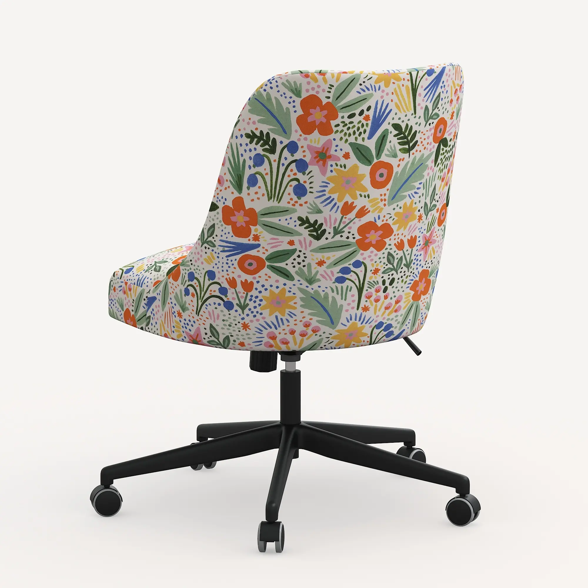 84-9RPCMRMLTLCB Rifle Paper Co. Oxford Multi Color Floral Office Chair-3