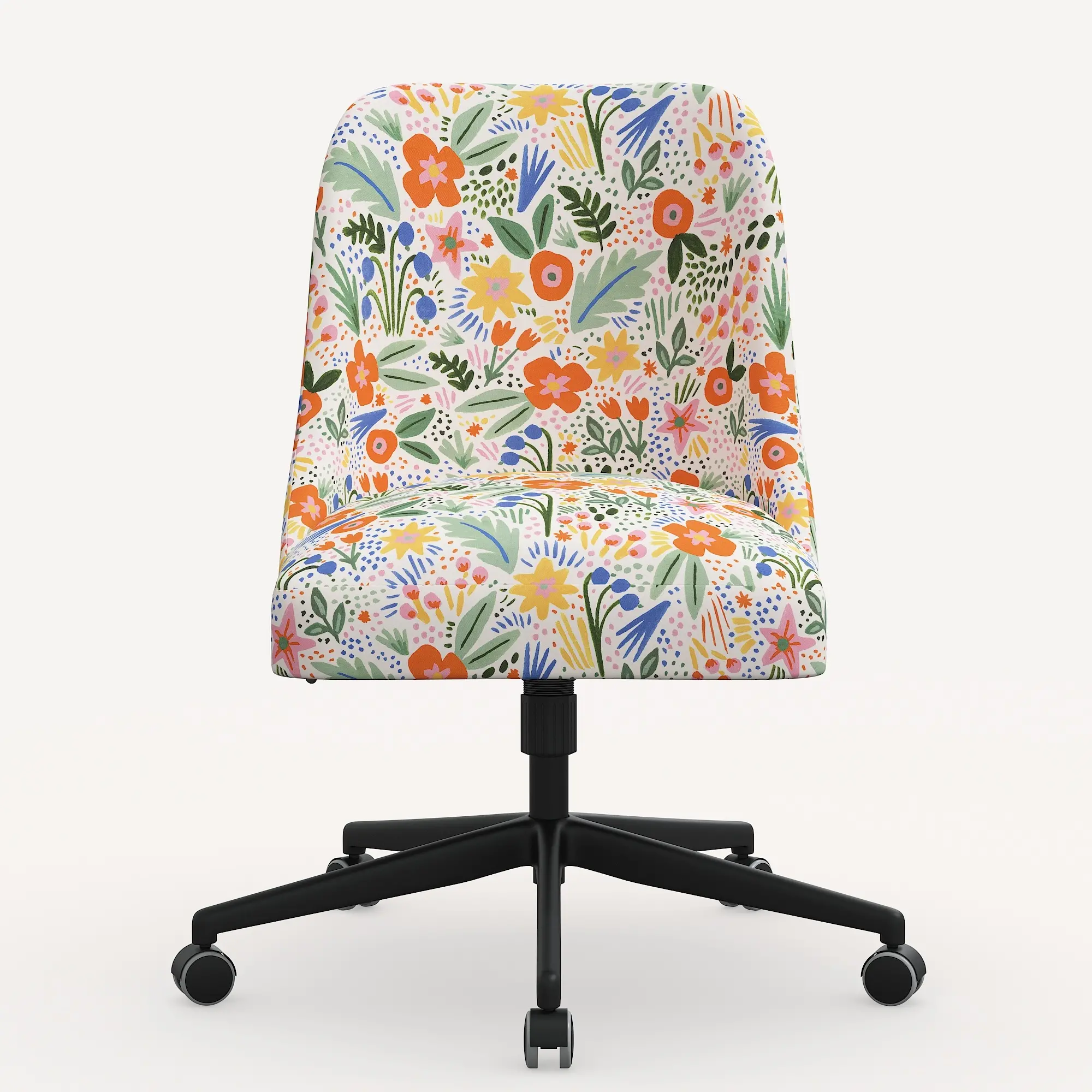 84-9RPCMRMLTLCB Rifle Paper Co. Oxford Multi Color Floral Office Chair-4