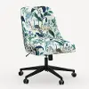 84-9RPCPCBLWHLCB Rifle Paper Co. Oxford Blue Peacock Office Chair