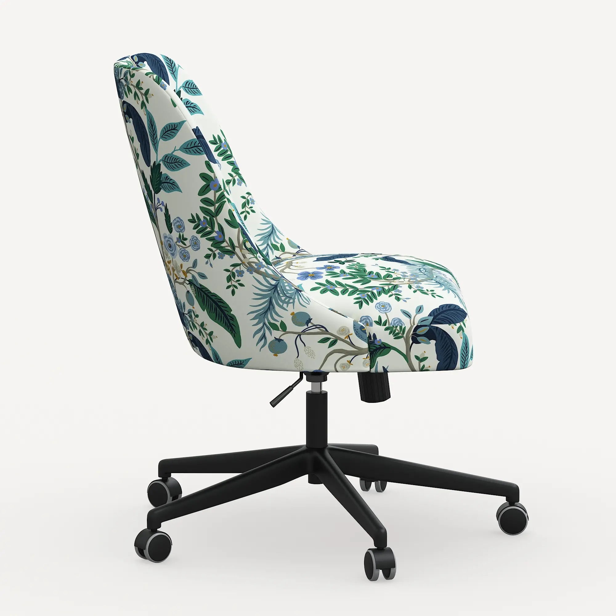 84-9RPCPCBLWHLCB Rifle Paper Co. Oxford Blue Peacock Office Chair-2