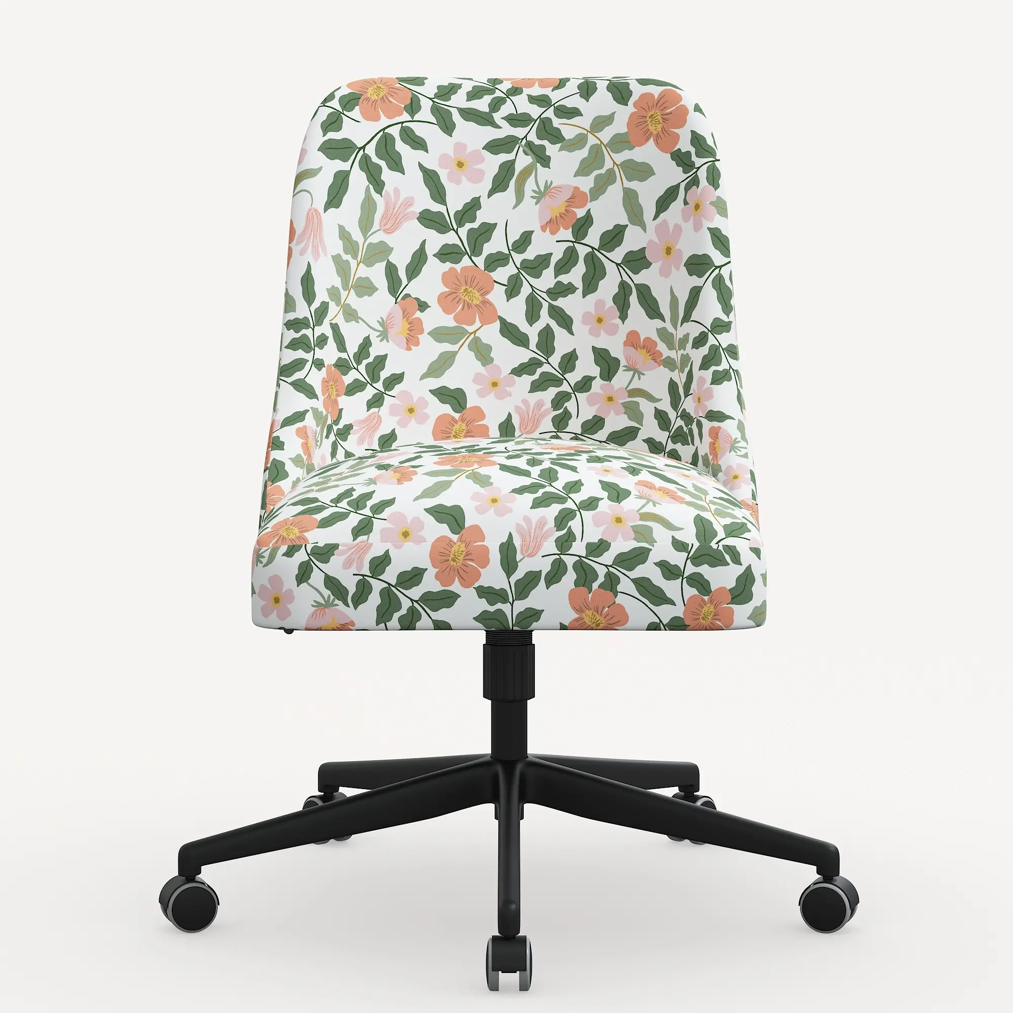 84-9RPCPRBLSCRMLCB Rifle Paper Co. Oxford Primrose Blush Office Chair-4