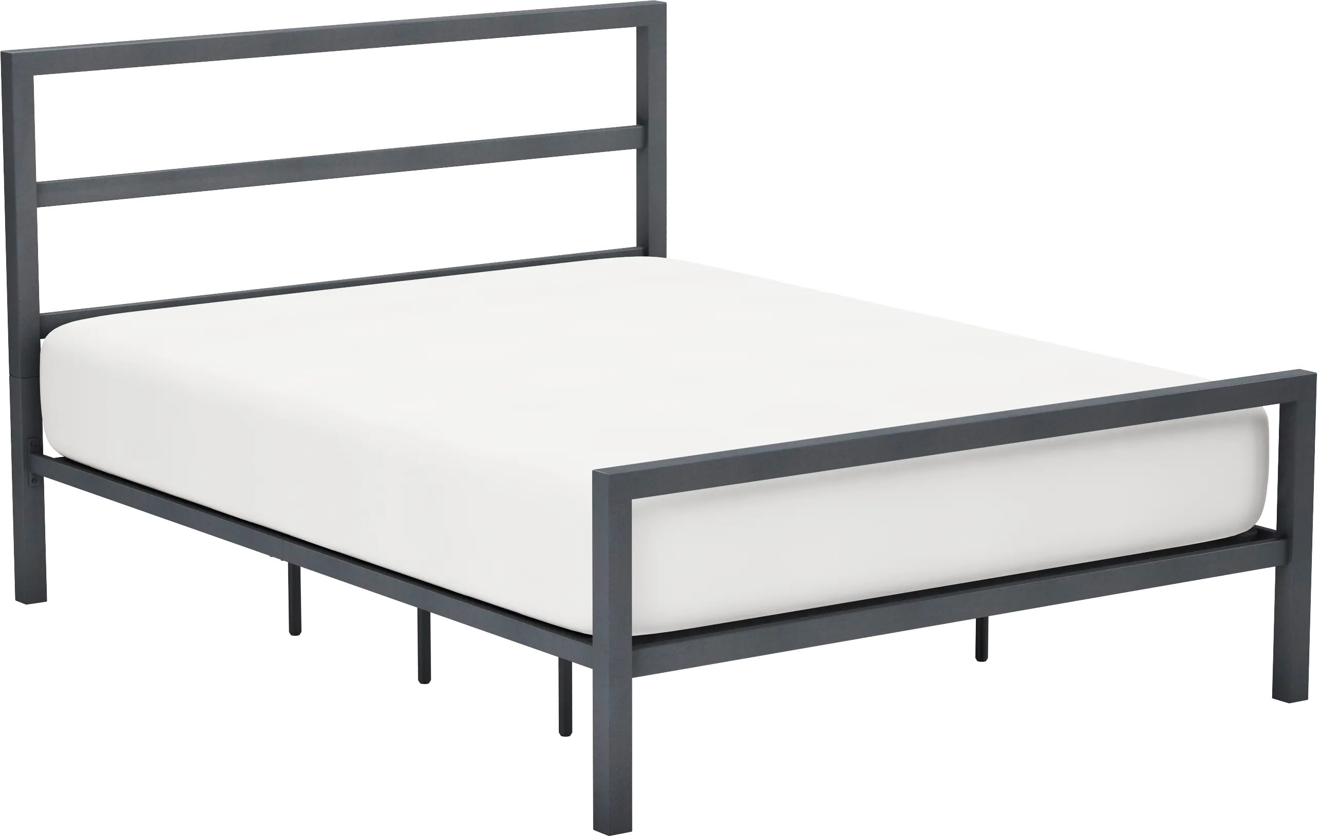 Alastair Graphite Gray King Metal Bed-1