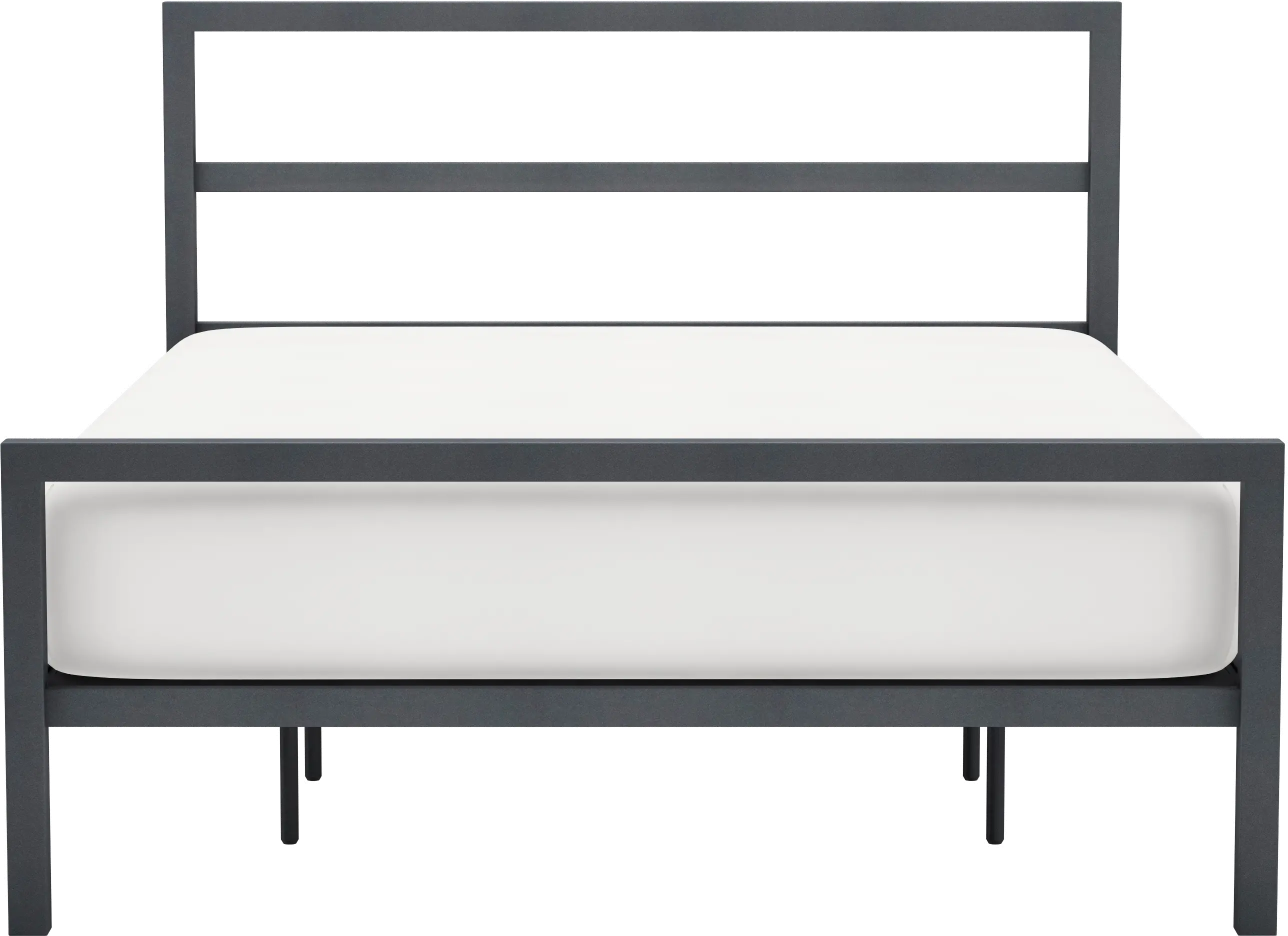 Alastair Graphite Gray King Metal Bed-6