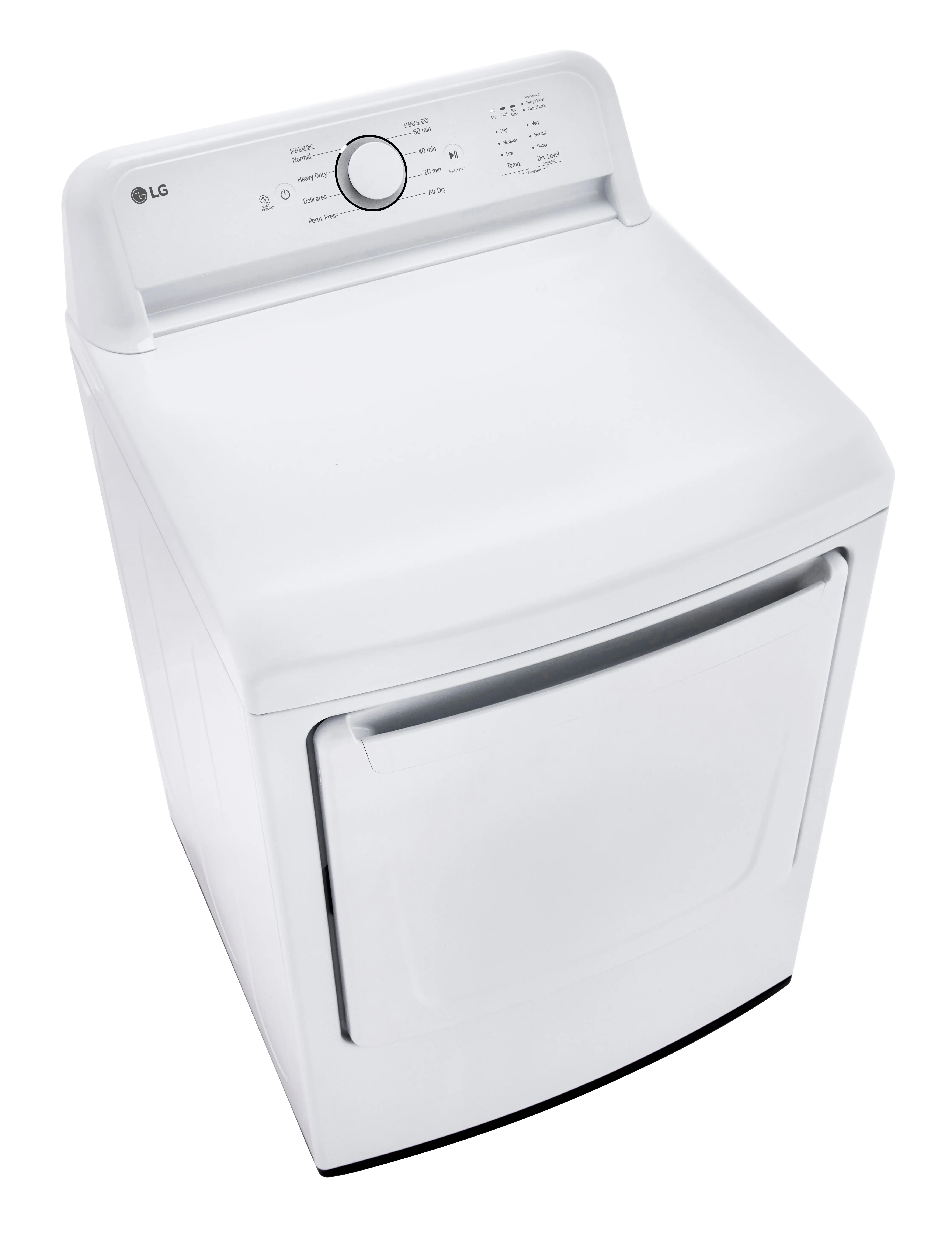 DLE6100W LG 7.4 cu ft Electric Dryer - White 6100-8