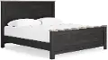 Darkhaven Charcoal Black Queen Bed