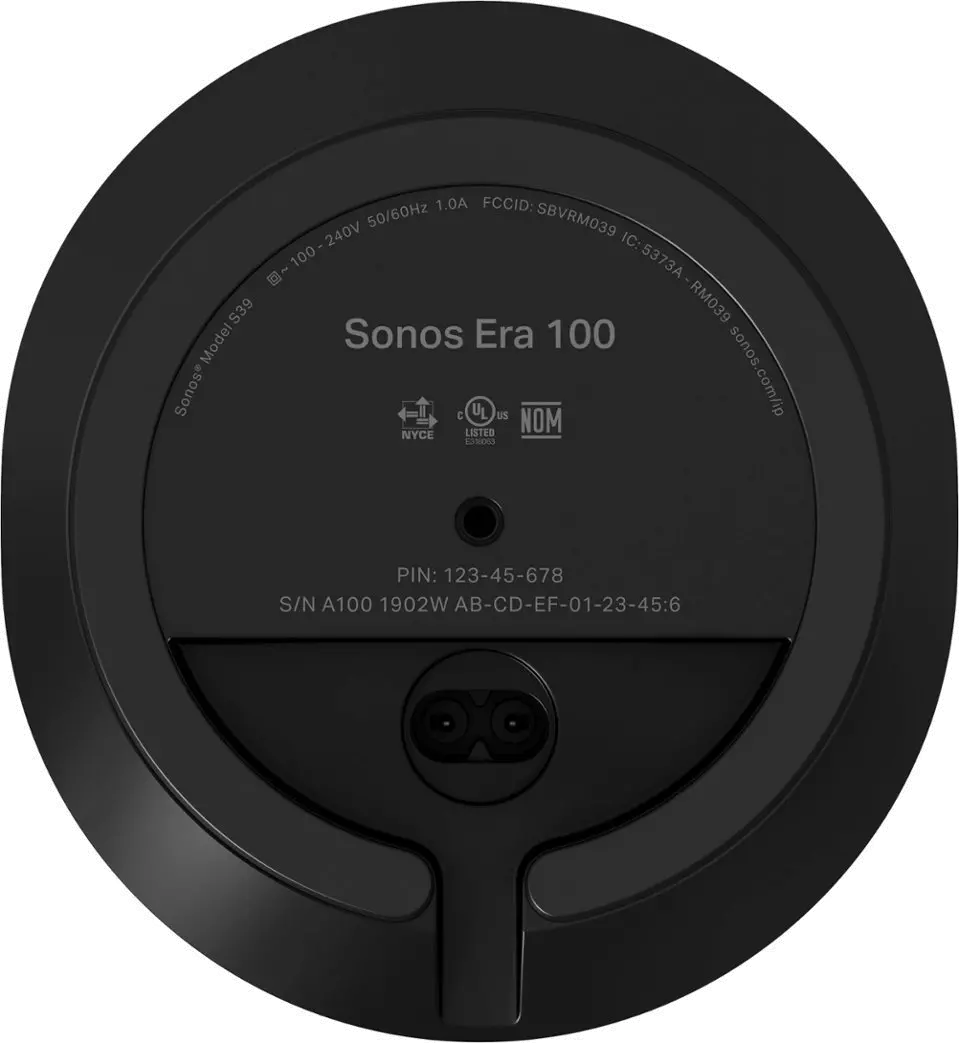 E10G1US1BLK Sonos Era 100 Speaker (Each) - Black-4