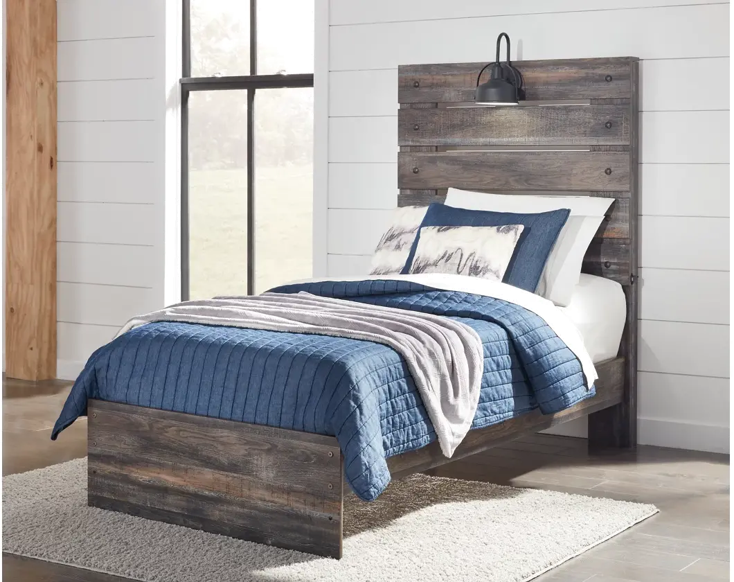Sunset Park Rustic Brown Twin Bed-2