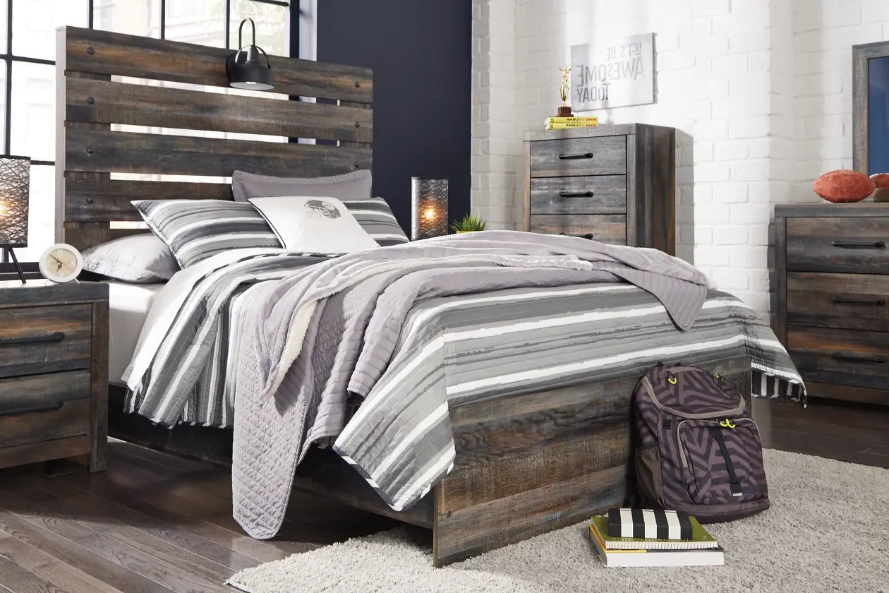 Sunset Park Rustic Brown Full Bed-2