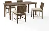 KO70427WB-SA Bradenton 5 Piece Beige and Wicker Patio Dining Set