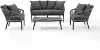 KO70310MB-CL Dover 4 pc Gray Rope Patio Conversation Set