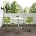 KO10021GR Gracie Green 3 Piece Outdoor Metal Bistro Set