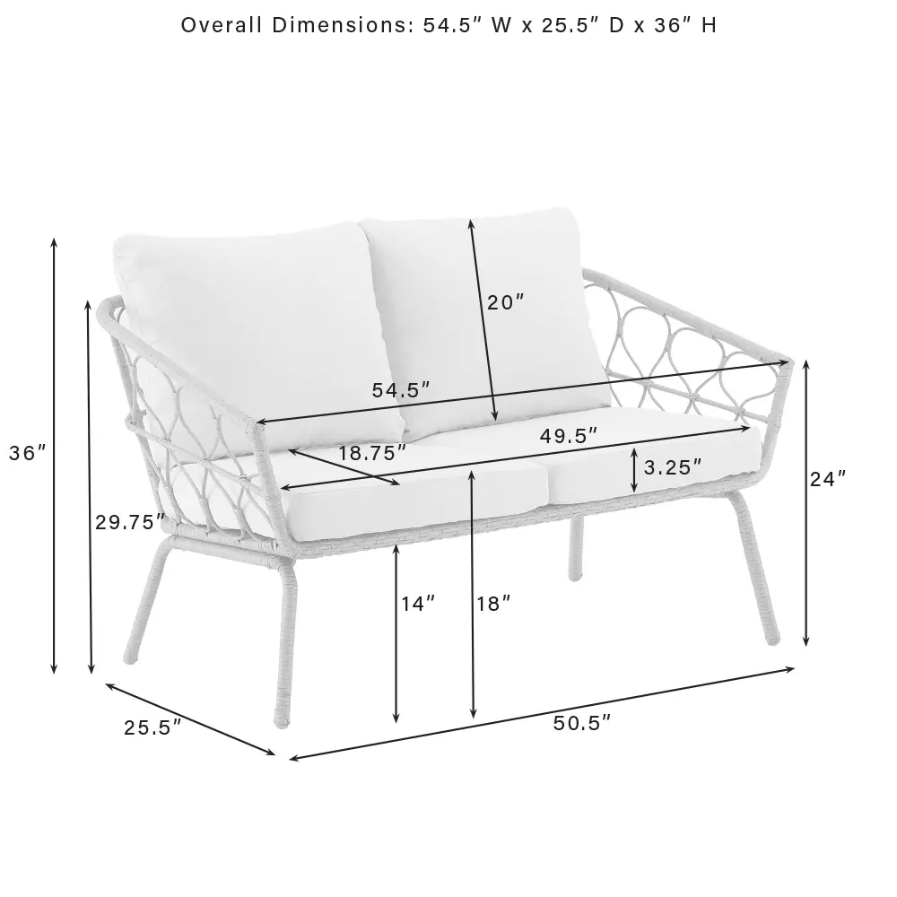 CO7371NA-CR Juniper Outdoor Wicker Loveseat and Coffee Table-3
