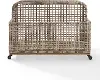 CO7308BR-GY Ridley Outdoor Wicker And Metal Pool Storage Caddy