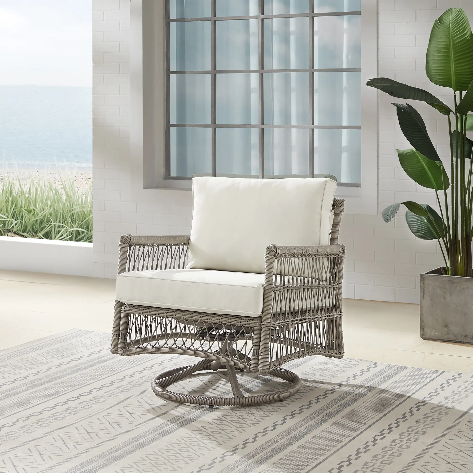 KO70431DW-CR Thatcher Beige Outdoor Wicker Swivel Rocker Chair-12