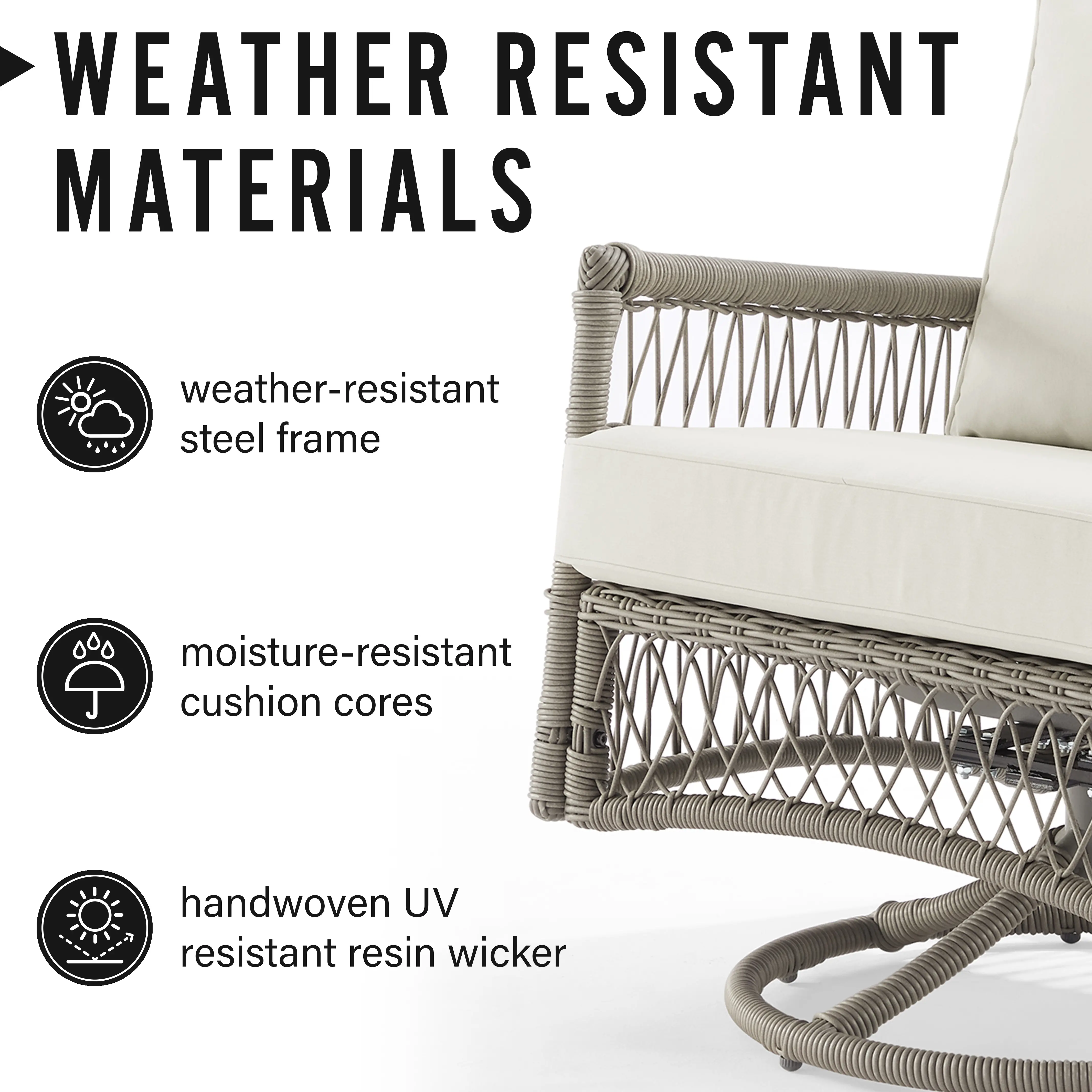 KO70431DW-CR Thatcher Beige Outdoor Wicker Swivel Rocker Chair-4