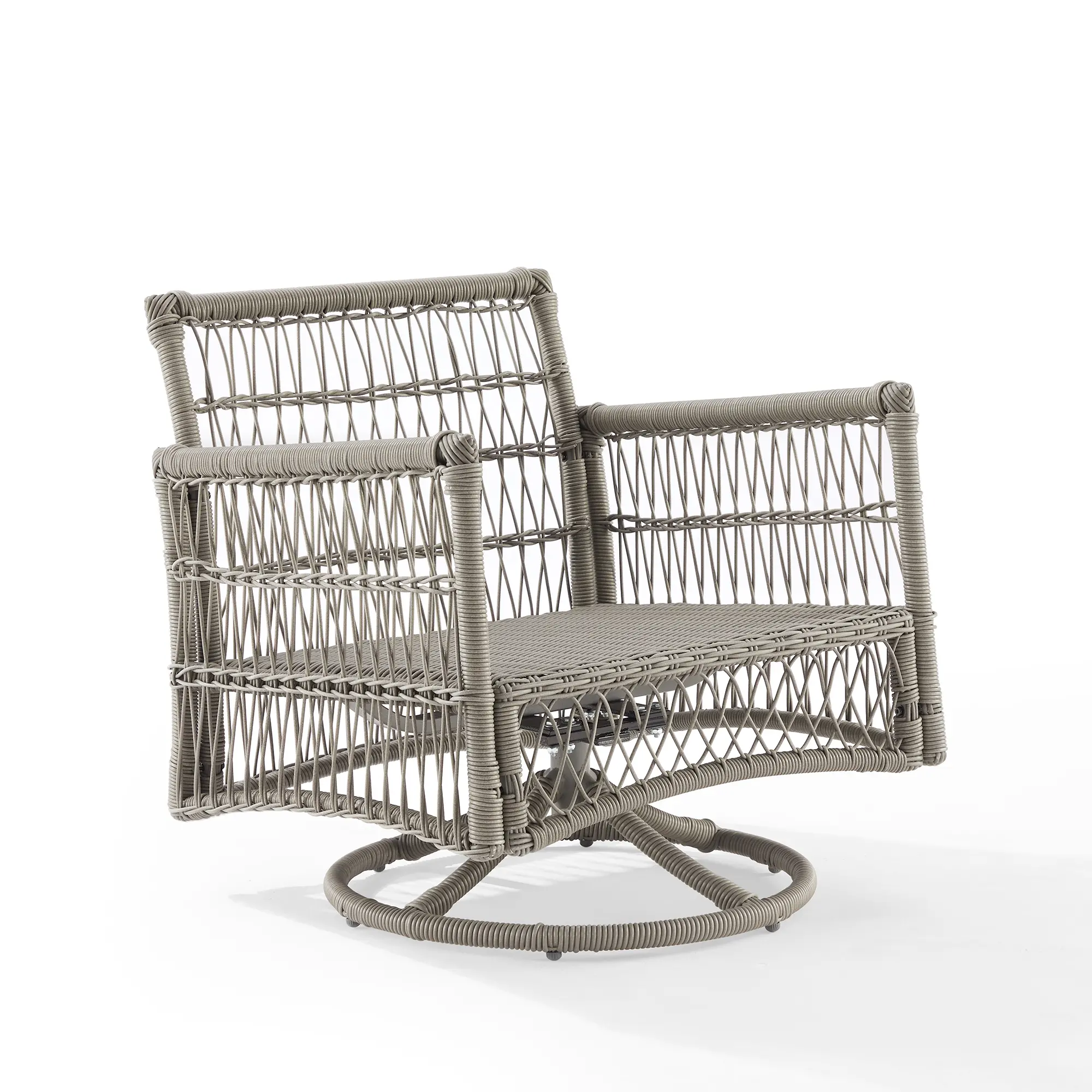 KO70431DW-CR Thatcher Beige Outdoor Wicker Swivel Rocker Chair-6